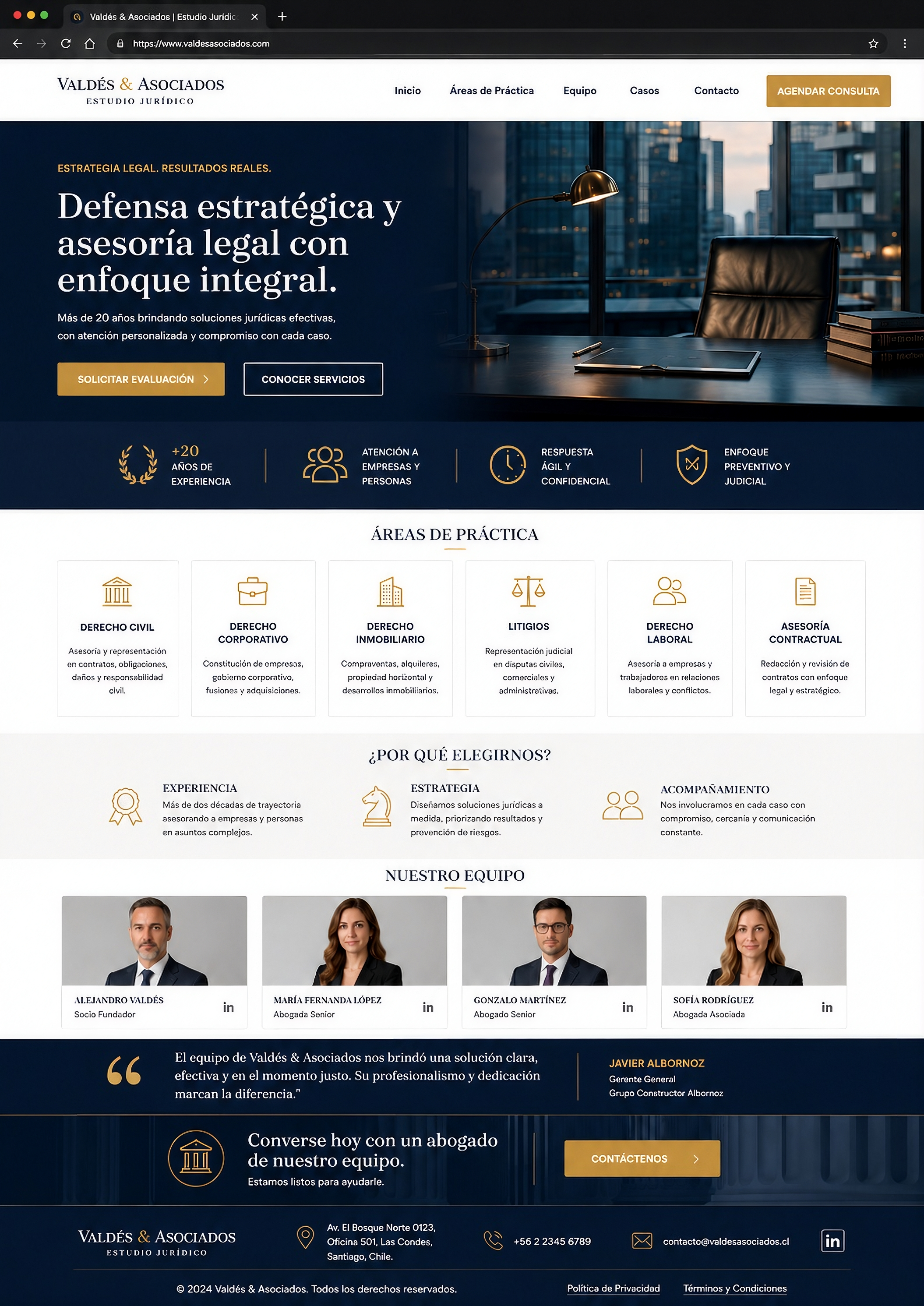 Propuesta sitio web estudio jurídico