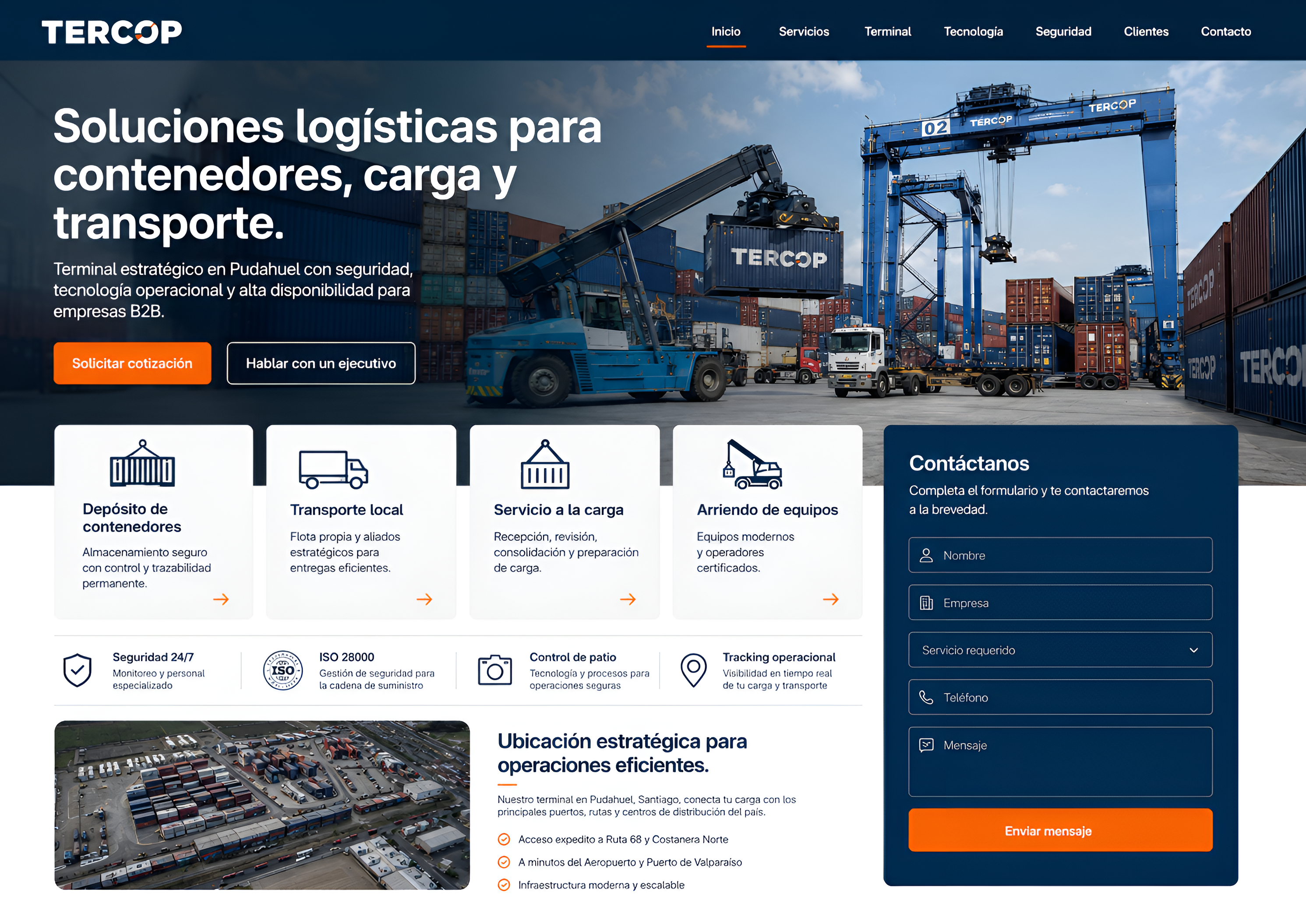 Propuesta sitio web centro logístico